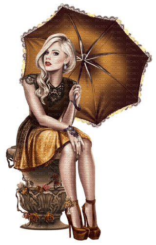 Kaz_Creations Woman-Femme-Umbrella - PNG gratuit