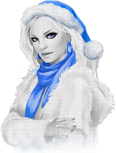 soave woman fashion winter christmas black white - png gratis