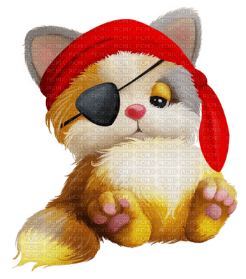 cat chat katze animal pirate pirat  summer ete    tube sommer - 免费PNG