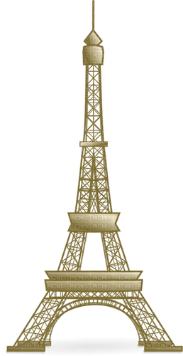 la tour Eiffel,Paris,gold,art deko,Pelageya - Free PNG