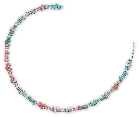 soave text night tight sleep pink teal - PNG gratuit