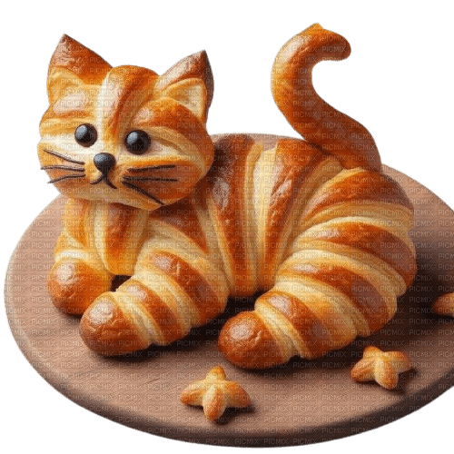 chat croissant 🥐 - png gratis