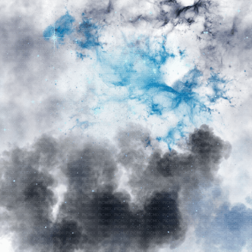 Transparent blue starry sky overlay [Basilslament] - ingyenes png