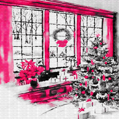 soave background animated christmas vintage tree - Gratis geanimeerde GIF