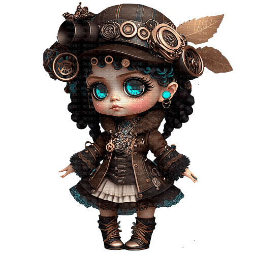Steampunk - Little - Girl - 免费PNG
