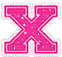 Kaz_Creations Animated Alphabet Pink X - GIF animado gratis