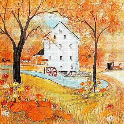 soave background animated autumn house vintage - Bezmaksas animēts GIF