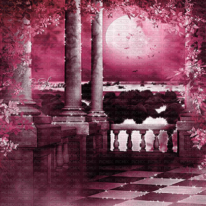 soave background animated gothic terrace pink - GIF animate gratis