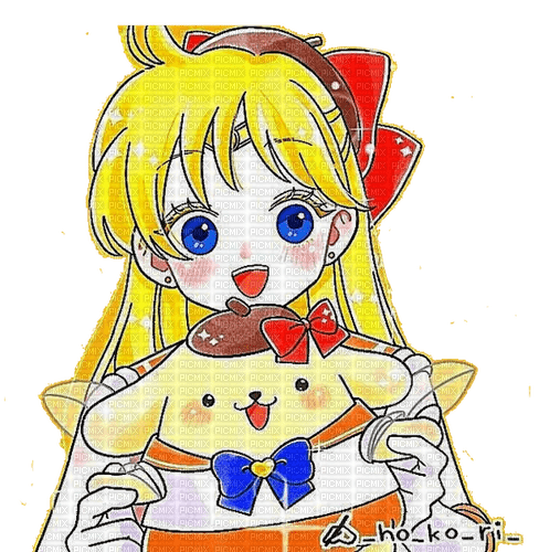 Sailor Venus and pompompurin ❤️ elizamio - 無料png