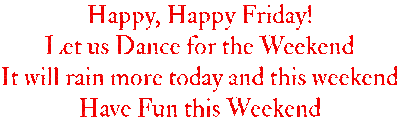 happy friday text tube greetings postcard friends family weekend red - GIF animé gratuit