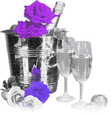 soave deco new year glass flowers  rose bottle - kostenlos png