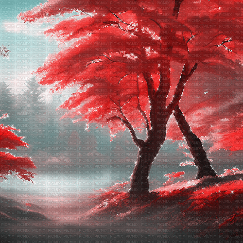 kikkapink asian autumn background oriental - Zdarma animovaný GIF