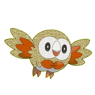 Glitter Rowlet - Free animated GIF