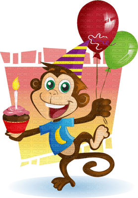 Kaz_Creations Monkey Cute - безплатен png