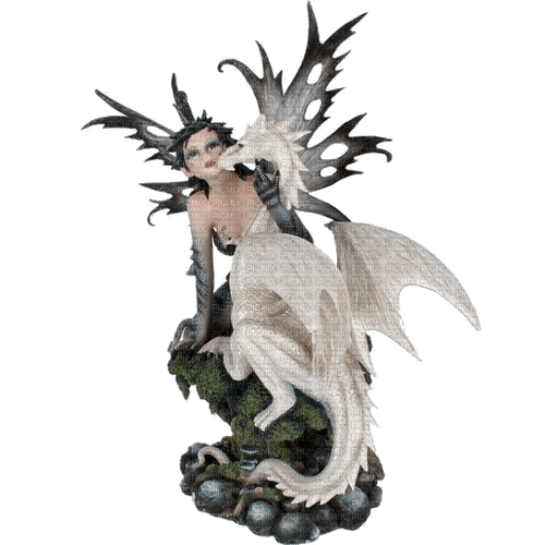 fairy and dragon - png ฟรี
