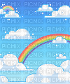 rainbows and clouds background - Безплатен анимиран GIF