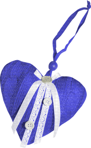 Heart.White.Blue - Free PNG