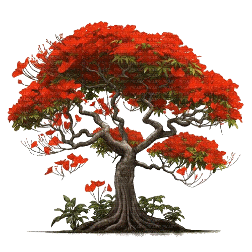 tree, red, autumn, japan - Animovaný GIF zadarmo