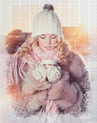 woman winter bp - GIF animasi gratis