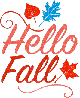 soave text autumn hello fall deco orange blue - бесплатно png