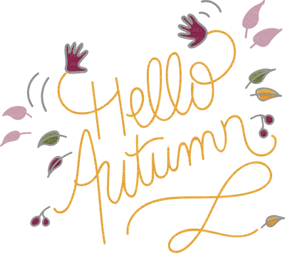 Hello Autumn - PNG gratuit