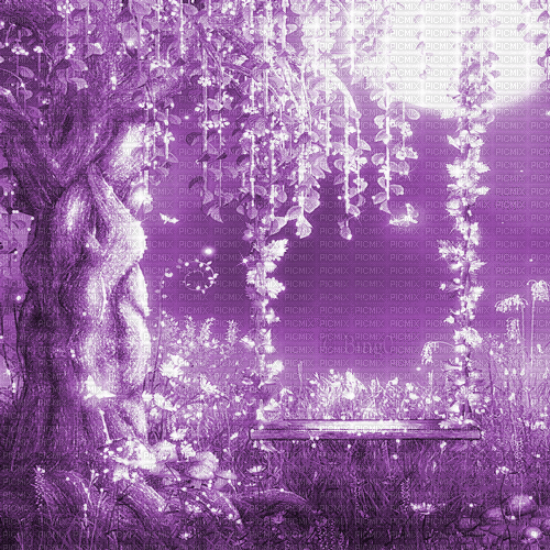 Y.A.M._Fantasy Landscape background purple - Besplatni animirani GIF