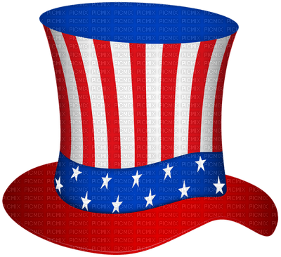 Kaz_Creations America 4th July Independance Day American Hat - фрее пнг