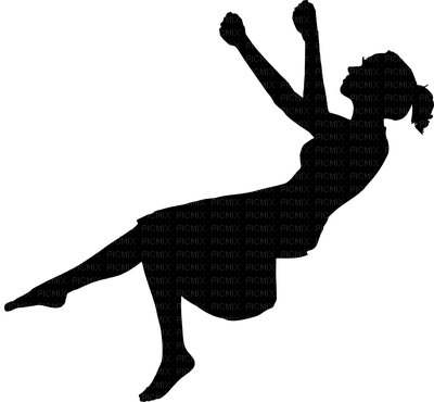 Kaz_Creations People Swing Girl Silhouette - Free PNG