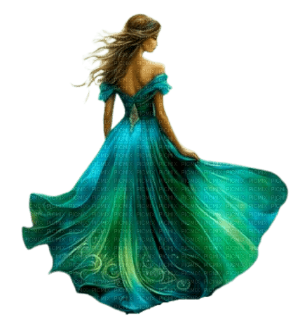 Женщина в длинном платье - 免费PNG
