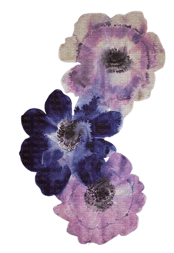 pressed flower purple - ücretsiz png