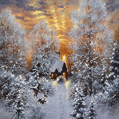 kikkapink background winter painting pastel - Bezmaksas animēts GIF
