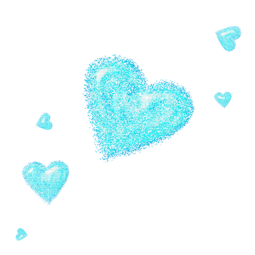 Glitter.Hearts.Turquoise - PNG gratuit