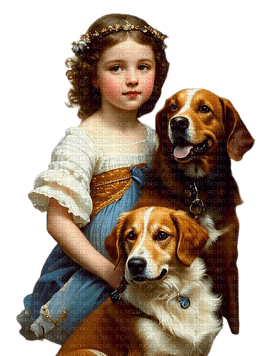 loly33 enfant chien vintage - δωρεάν png