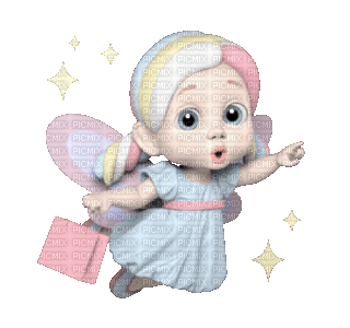 Cute Little Angel Girl, angel , cute , girl , little , femme , pastel ,  pink , wings , animated , animation , fantasy , pretty , gif , tube , tubes  , heaven - Free animated GIF - PicMix