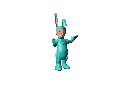 baby in bunny suit - GIF animado gratis