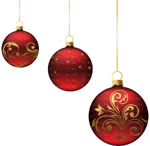 christmas balls-red-----julkulor-röda - 免费PNG