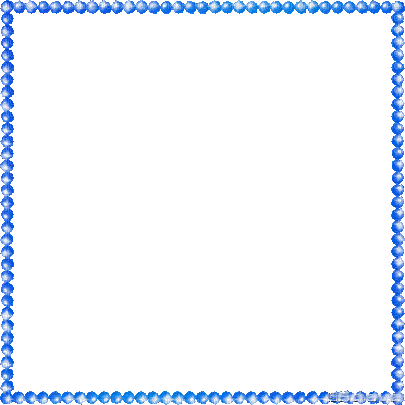 soave frame animated border vintage pearl blue - GIF animado grátis