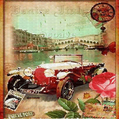 soave background animated vintage  pink brown - 免费动画 GIF
