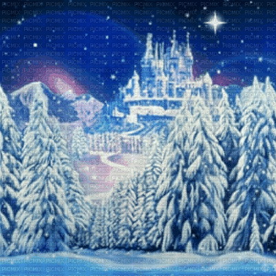 fondo invierno fantasy gif  dubravka4 - Бесплатный анимированный гифка