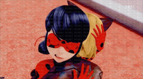✶ Miraculous Ladybug & Cat Noir {by Merishy} ✶ - Безплатен анимиран GIF