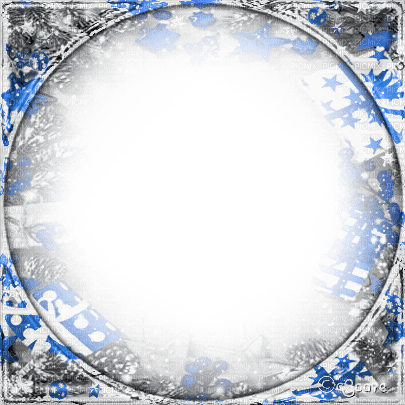 soave frame christmas winter circle branch - 免费PNG