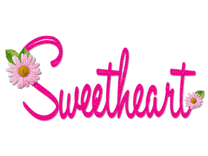 Kaz_Creations Deco Text Sweetheart - kostenlos png