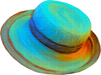 multicolore art image chapeau edited by me - gratis png