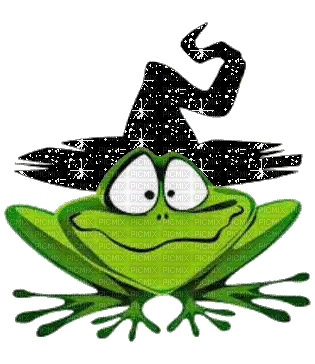 Halloween Frog - Animovaný GIF zadarmo