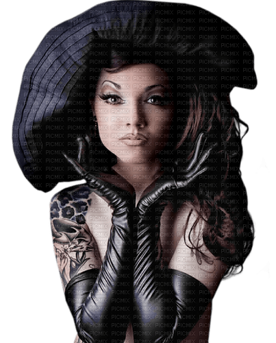 gothic woman in black by nataliplus - png grátis