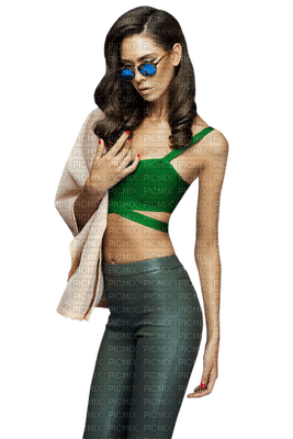 Kaz_Creations Woman Femme Glasses Green - png ฟรี