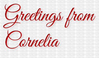Greetings from Cornelia - gratis png