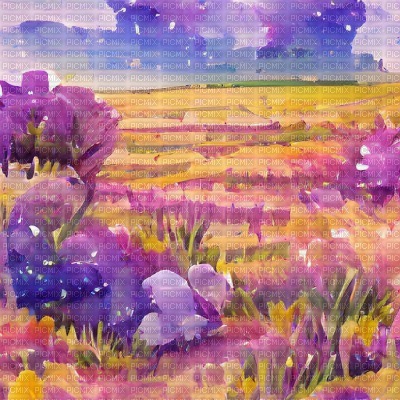 Purple Flower Field - PNG gratuit