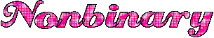 Nonbinary pink glitter text - Gratis geanimeerde GIF