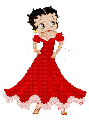 Betty Boop red - Бесплатный анимированный гифка